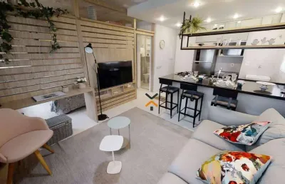 Apartamento com 1 dormitório para alugar, 36 m² por r$ 2.935,79/mês - jardim jamaica - santo andré/sp