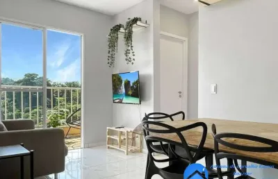 ✅ apartamento com 2 dormitórios, varanda cond. reserva paiquerê - cotia