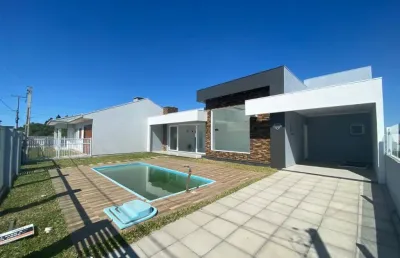 Casa localizado no balneário jardim raiante, em arroio do sal/rs. residência com 123m² a poucos metros do mar.