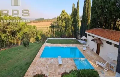 Chacara à venda em atibaia com 4 quartos, 3 banheiros, piscina, churrasqueira, casa de caseiro, 1200m² de área total e 600 m² de área construída