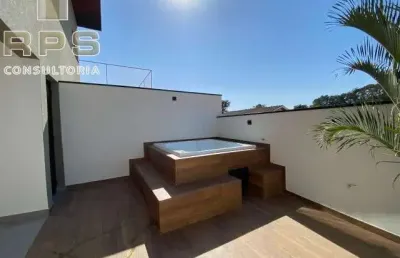 Casa nova no jardim maristela em atibaia , com 03 suites , spa , churrasqueira com área gourmet , cozinha com depósito , lavabo , sala , garagem