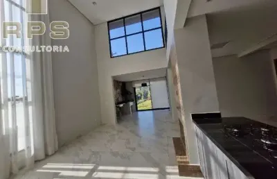 Casa térrea, com 4 suítes, mezanino com uma vista linda, para locação no palavra da vida! com vista para o lago dourado.