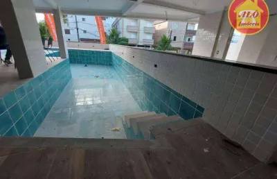 Apartamento novo 100 metros da praia com 2 quartos à venda, 65 m² por r$ 508.202 - caiçara - praia grande/sp