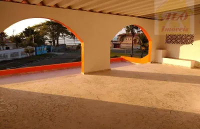 Sobrado com 5 quartos - na orla da praia - à venda, 357 m² por r$ 1.200.000 - flórida mirim - mongaguá/sp