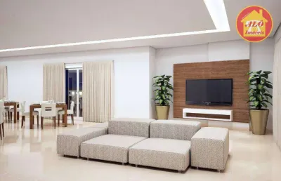 Apartamento com 3 dormitórios à venda, 98 m² por r$ 712.000,00 - aviação - praia grande/sp