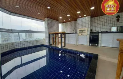 Apartamento com 4 dormitórios à venda, 205 m² por r$ 1.950.000,00 - canto do forte - praia grande/sp