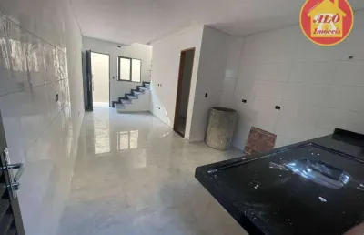 Casa nova com 2 quartos à venda, 57 m² por r$ 320.000 - aviação - praia grande/sp
