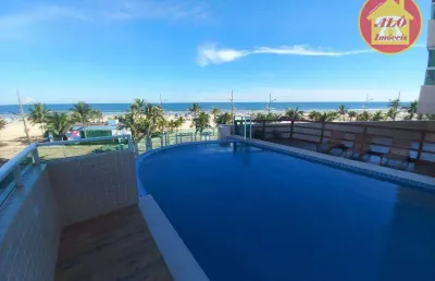 Apartamento com 2 quartos à venda - pé na areia - 75 m² por r$ 495.000 - mirim - praia grande/sp
