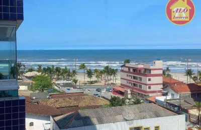 Apartamento vista mar  com 2 dormitórios à venda, 75 m² por r$ 430.000 - ocian - praia grande/sp