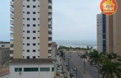 Apartamento vista mar com 2 quartos à venda, 77 m² por r$ 430.000 - mirim - praia grande/sp