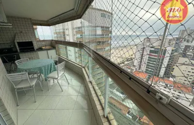 Apartamento vista mar com 2 quartos à venda, 100 m² por r$ 600.000 - aviação - praia grande/sp