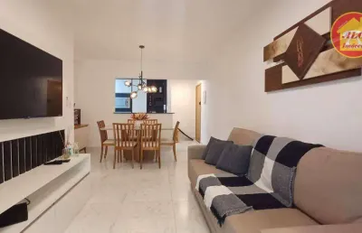 Apartamento mobiliado com 2 quartos à venda, 80 m² por r$ 611.000 - caiara - praia grande/sp