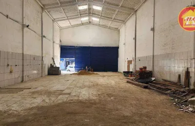 Galpão para alugar, 300 m² por r$ 10.000,00/mês - jardim quietude - praia grande/sp