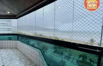 Apartamento frente mar com 3 quartos à venda, 187 m² por r$ 1.550.000 - canto do forte - praia grande/sp