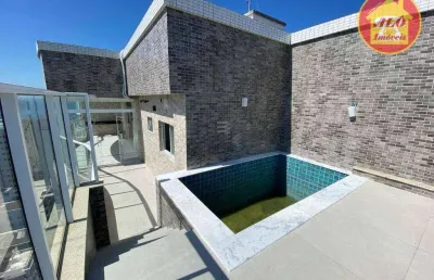 Cobertura com 4 dormitórios à venda, 218 m² por r$ 2.498.000,00 - vila guilhermina - praia grande/sp