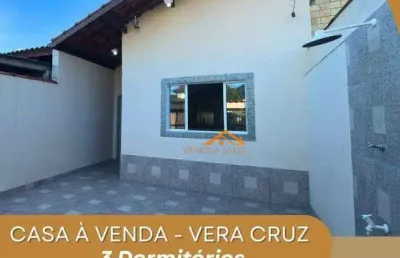 Casa com 3 dormitórios à venda, 91 m² por r$ 350.000 - vera cruz - mongaguá/sp