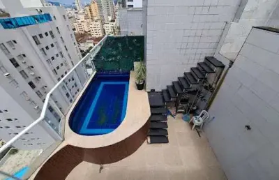 Cobertura com 2 dormitórios à venda, 90 m² por r$ 460.000,00 - guaruja -cidade atlântica, praia da enseada - guarujá/sp