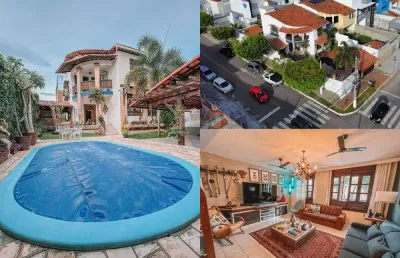 Linda casa duplex com piscina e churrasqueira à venda em capim macio, natal-rn