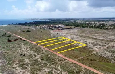 Terreno 480 m2  à venda na praia de maracajau - barra de maxaranguape rn