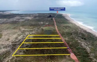 Terreno de 480 m2  à venda na praia de maracajau - barra de maxaranguape rn