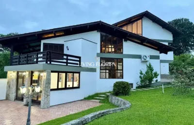 Casa em condomínio fechado com 4 quartos à venda na rodovia haroldo soares glavan, 1900, cacupé, florianópolis por r$ 2.900.000