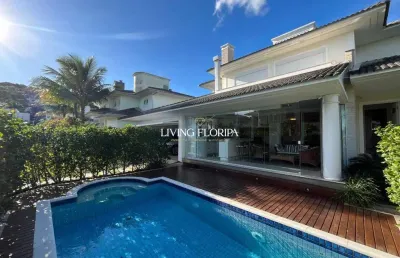 Casa em condomínio fechado com 4 quartos à venda na estrada haroldo soares glavan, 929, cacupé, florianópolis por r$ 4.350.000
