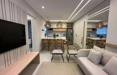 Apartamento mobiliado com 2 suítes à venda, 60 m² por r$ 2.500.000 - tabatinga - caraguatatuba/sp