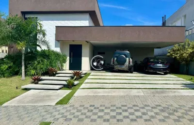 Casa com 4 suítes e lazer com piscina e sauna à venda, 322 m² por r$ 4.500.000 - condomínio reserva do paratehy - são josé dos campos/sp