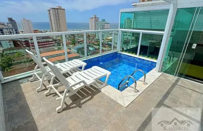 Cobertura duplex 3 dormitórios 2 suíte área gourmet com piscina mobiliado !