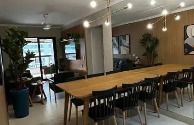 Apartamento 2 suites 2 vagas decorado equipado mobiliado praia grande sp