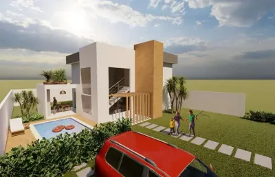 Casa em condomínio fechado com 4 quartos à venda na rua sucupira, alphaville (abrantes), camaçari, 197 m2 por r$ 1.500.000