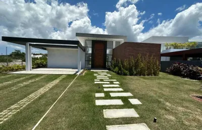 Casa em condomínio fechado com 3 quartos à venda na travessa busca vida, praia de busca vida, camaçari por r$ 2.600.000