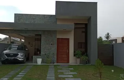 Casa em condomínio fechado com 2 quartos à venda na rua sucupió, abrantes, camaçari por r$ 930.000