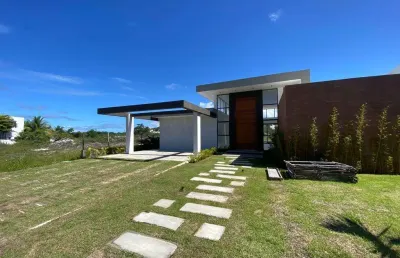 Casa em condomínio fechado com 4 quartos à venda na rodovia ba-099 - estrada do côco, t, praia de busca vida, camaçari, 150 m2 por r$ 2.800.000