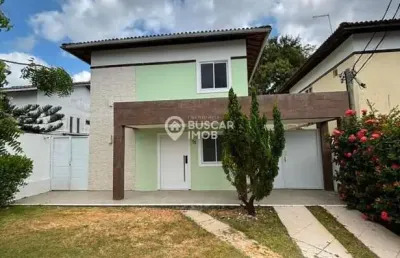 Casa em condomínio fechado com 4 quartos à venda na rua do bosque, boa união, camaçari por r$ 798.000