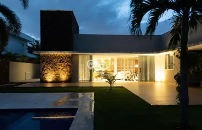 Casa em condomínio fechado com 4 quartos para alugar na rodovia ba-099 - estrada do côco, praia de busca vida, camaçari, 370 m2 por r$ 15.000