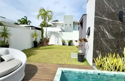 Casa em condomínio fechado com 3 quartos à venda na rodovia rodovia ba-099  estrada do côco, alphaville (abrantes), camaçari, 235 m2 por r$ 2.400.000