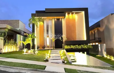Casa em condomínio fechado com 5 quartos à venda na rodovia rodovia ba-099  estrada do côco, alphaville (abrantes), camaçari, 469 m2 por r$ 2.650.000