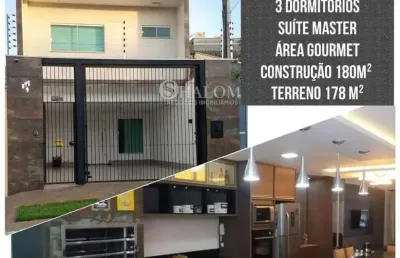 Sobrado à venda em maringá, jardim itália ii, com 3 quartos, com 180 m²