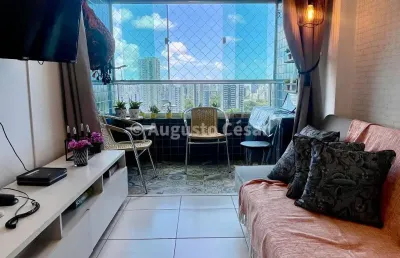 Apartamento venda possui 59 metros com 2 quartos sendo 1 suíte + 1 reversível com 1 vg - na madalena - recife pe