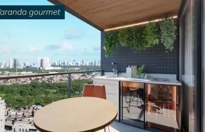3 quartos sendo 2 suites (1 suite reversível - 62,23 m2), varanda gourmet , 2 vagas