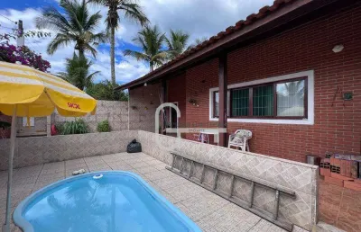 Casa com 3 dormitórios à venda, 145 m² por r$ 440.000,00 - parque balneário oásis - peruíbe/sp