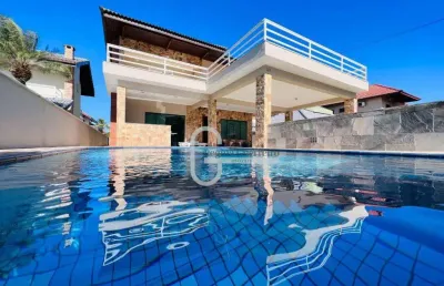 Casa com 5 dormitórios à venda, 339 m² por r$ 2.500.000,00 - bougainvillee i - peruíbe/sp