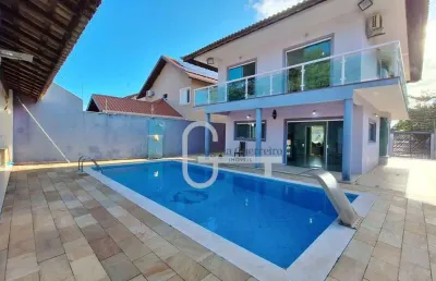 Casa com 4 dormitórios à venda, 227 m² por r$ 1.150.000,00 - balneário três marias - peruíbe/sp