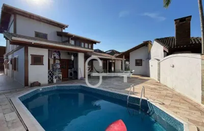 Casa com 4 dormitórios à venda, 420 m² por r$ 1.700.000,00 - condomínio aldeia da juréia - peruíbe/sp