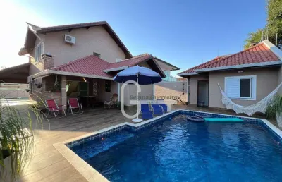 Casa com 4 dormitórios à venda, 193 m² por r$ 1.380.000,00 - balneário três marias - peruíbe/sp