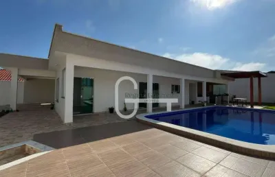 Casa com 4 dormitórios à venda, 220 m² por r$ 1.350.000,00 - parque balneário oásis - peruíbe/sp