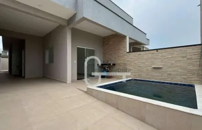 Casa com 3 dormitórios à venda, 85 m² por r$ 450.000,00 - flora rica ii - peruíbe/sp