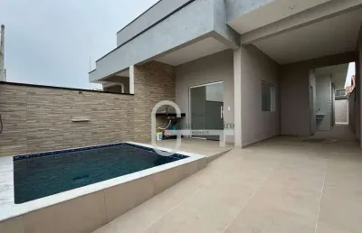 Casa com 3 dormitórios à venda, 85 m² por r$ 450.000,00 - flora rica ii - peruíbe/sp