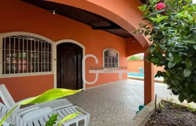 Casa com 3 dormitórios à venda, 190 m² por r$ 590.000,00 - balneário são joão batista - peruíbe/sp